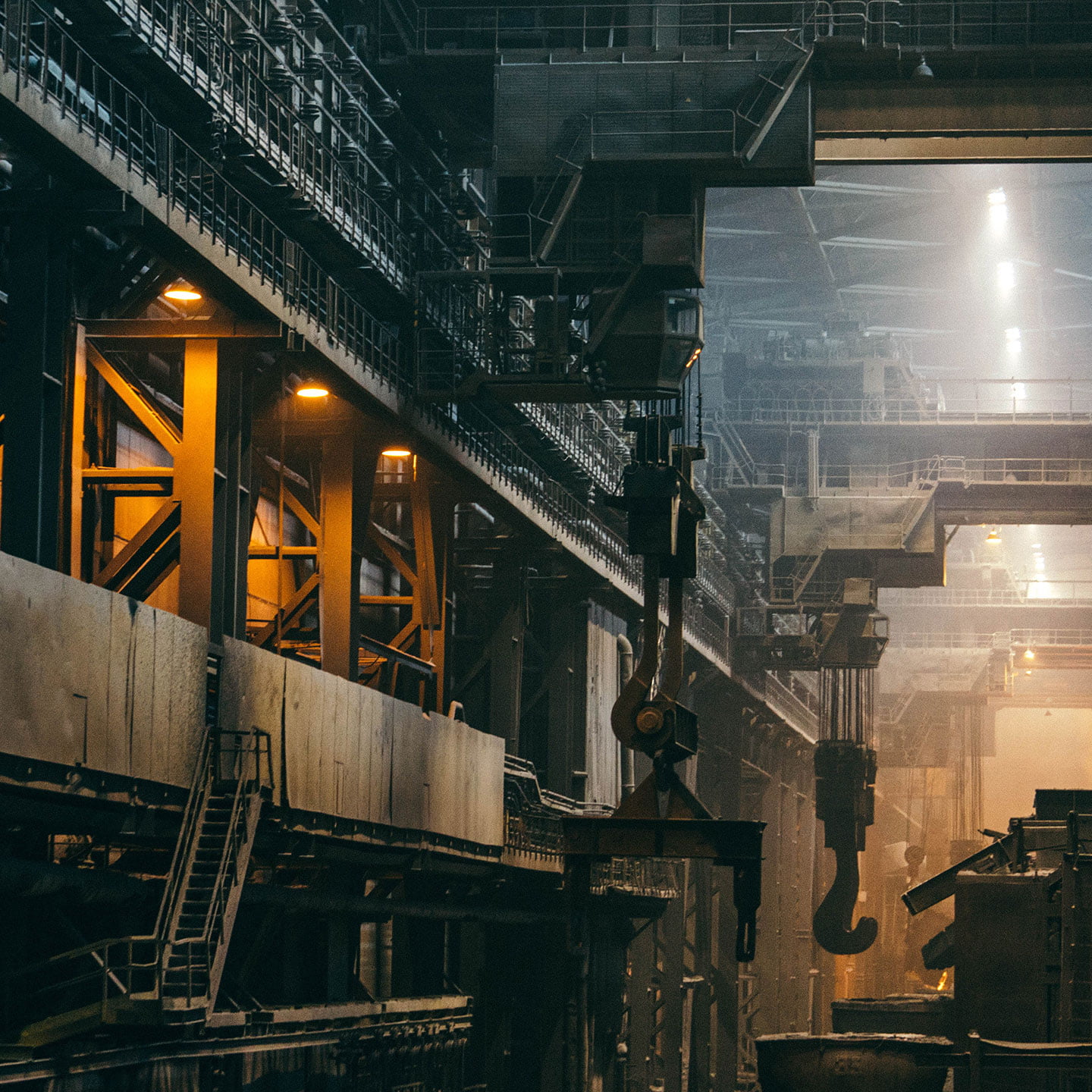 Photo of a steel factory