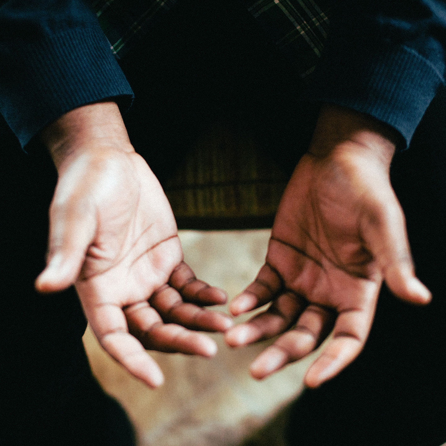 Photo of two open hands, palms up