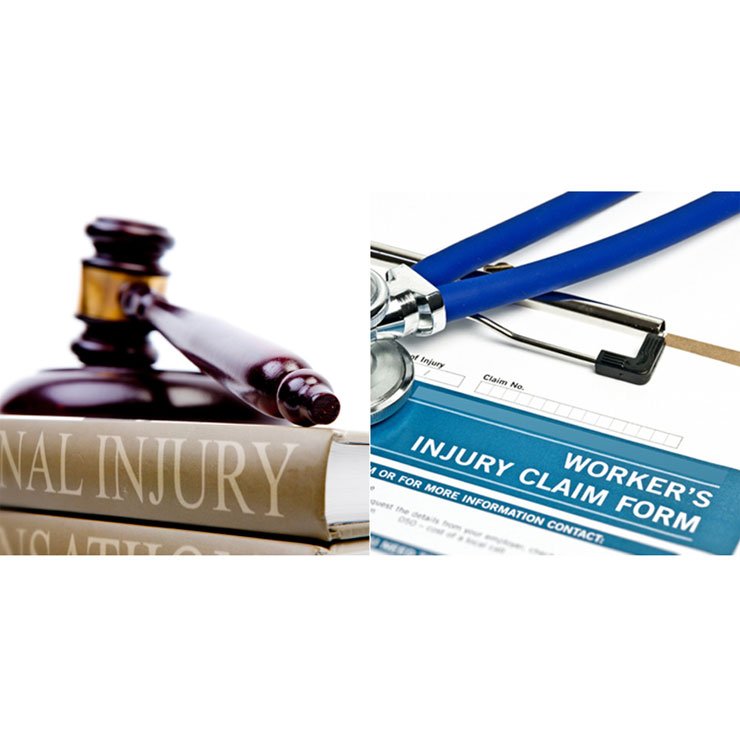 Personal Injury/Workers' Compensation Photo of a Personal Injury book and a Workers' Compensation form