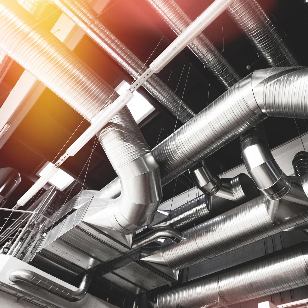 Photo of duct work which can result in various injuries